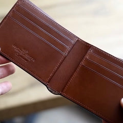 Premium Wine Brush Leather Wallet