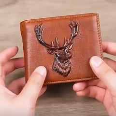 Premium Stag's Men Head Wallet